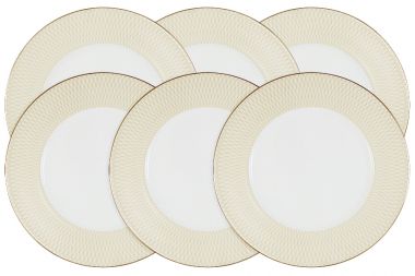 Набор из 6 обеденных тарелок Бриз Голд