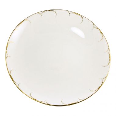 Блюдо круглое Белый с золотом, диаметр: 32 см, материал: фарфор, NARUMI, Я