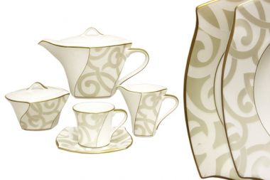 Чайный сервиз из 17 предметов на 6 персон Грегори