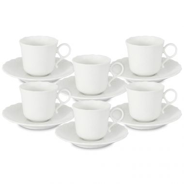 Набор из 6-ти чашек и 6-ти блюдец Шелк, объем: 0,23 л, материал: фарфор, N
