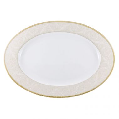 Блюдо овальное Ноктюрн золотой, размер: 31 см, материал: фарфор, NARUMI, Я